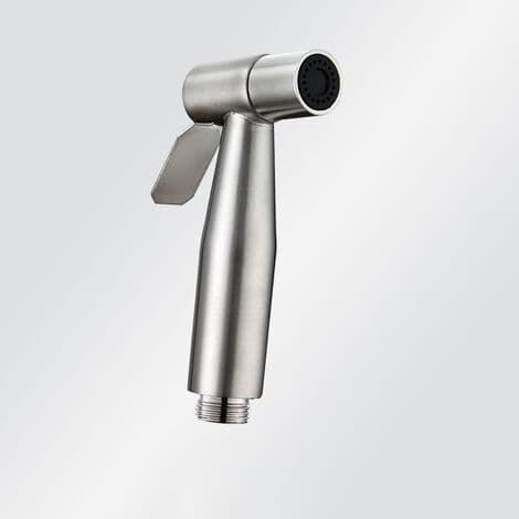 304 rustfritt stål sprøytepistol, toalettsprøytepistol, trykkspyling (sølv)