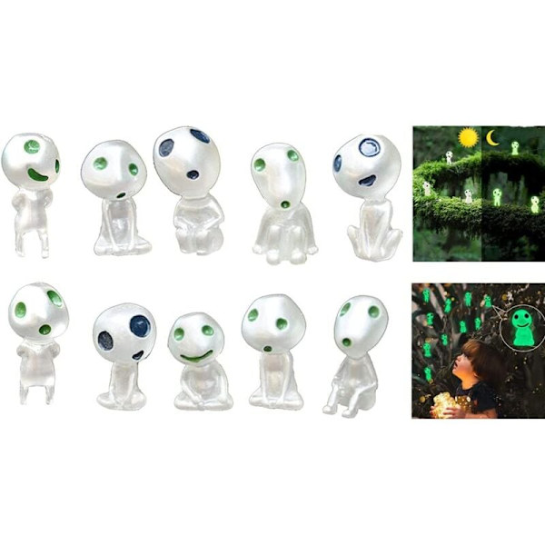 Luminous Elf Doll Resin Trädgårdsdekorationer ((1-10) Förpackningar med 10 Luminous)
