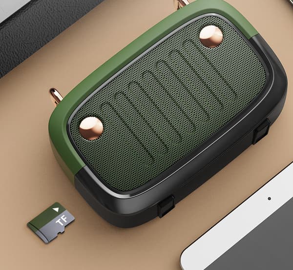 Trådlös Bluetooth-högtalare, tecknad subwoofer utomhusbräda mini bärbar högtalare (Silvergrå)