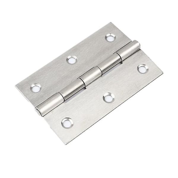 2 stk. vindusskaphengselforbindelser i rustfritt stål (sølv 88*57*1,5 mm)