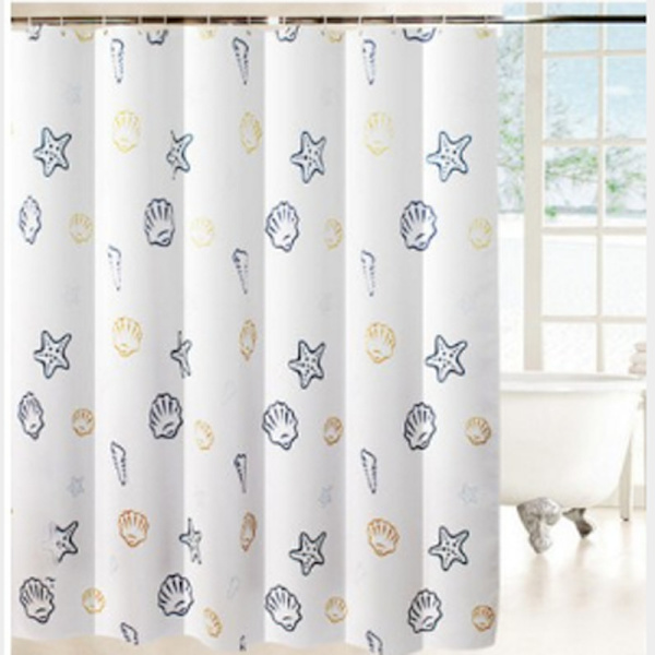 200W*180H Wideorld Ocean Polyester Dusjforheng,