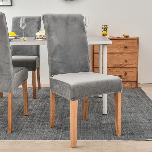 stykker stoltrekk husholdningspolyesterfiber elastisk stoltrekk (grå rygghøyde 45-60 cm)