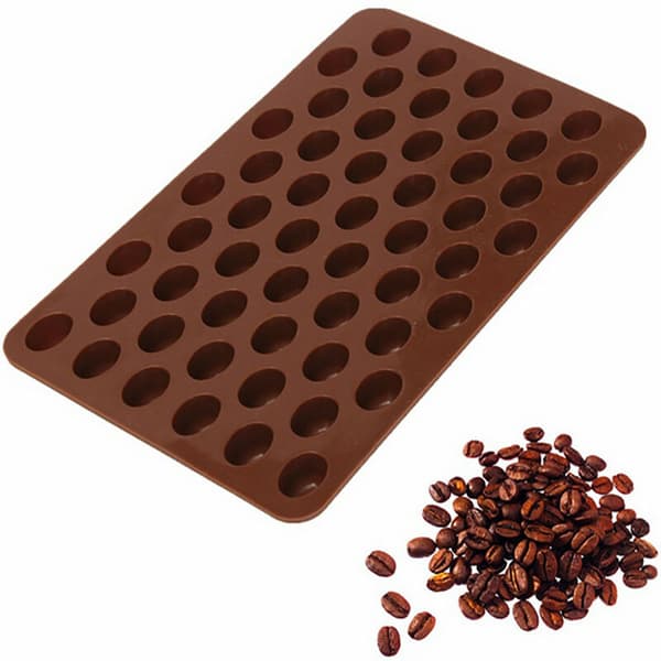 Silikone chokolade kaffebønner slik kage slikform 55 hulrum