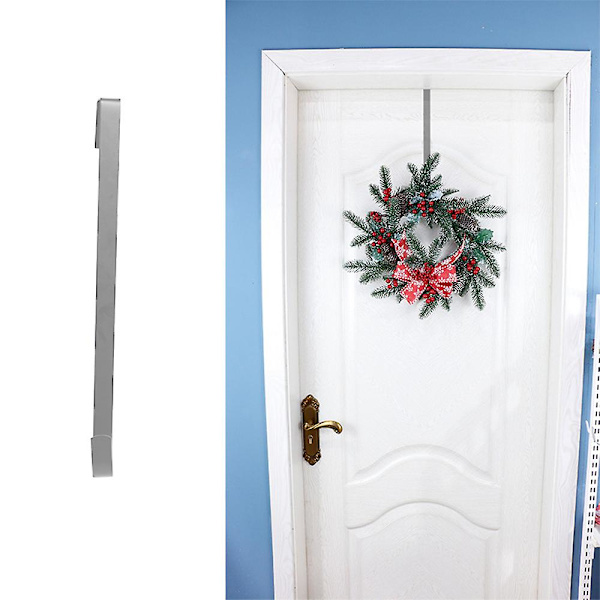 Kranshängare för ytterdörr i metall över dörren enkel krok 38cm silver