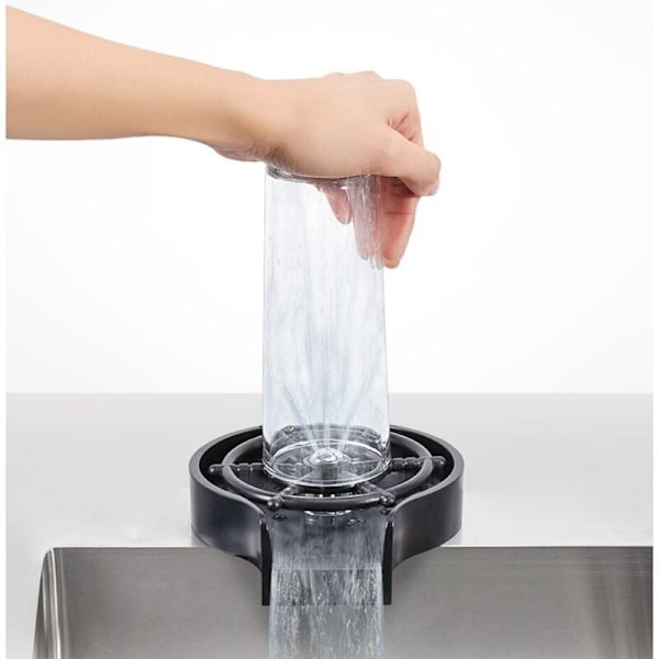 Kopptvättkran Glas Skölj Tråd Högtrycksglas Automatisk Sköljning Kopptvätt För Köksbänkar Tvätta Kopp + Sh