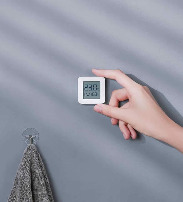 Termometer, Nøjagtigt Drivhustermometer Mini Digital Fugtmåler, Hvid,