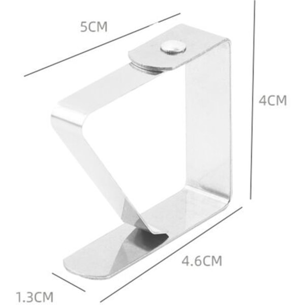 Rustfrie stål dukklips, 12 stk dukklips, justerbare utendørs dukklips, hageduk klips