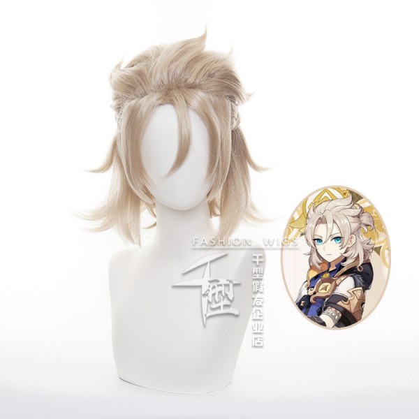 Genshin Impact Abedo cosplay-peruk Abedo