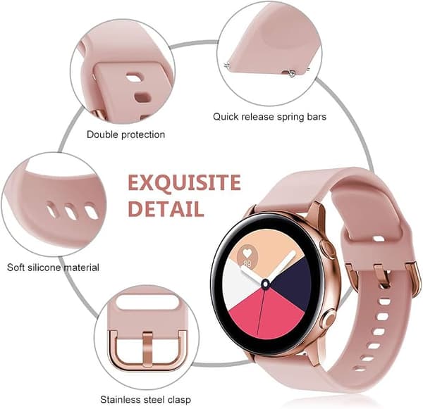 Pink - Galaxy Watch Active/Active2 40mm/44mm Urrem, 20mm