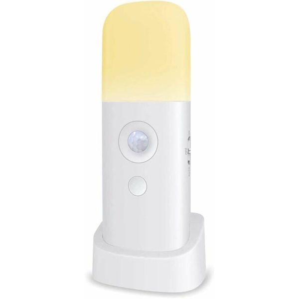 LED nattlys, elektrisk stikkontakt nattlys med 5 lysstyrkenivåer og lyssensor, Plug and Play nattlys for barn