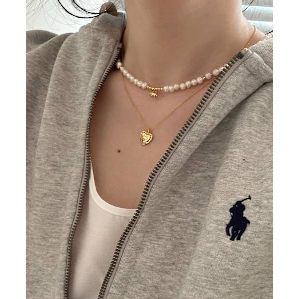 Halsband 925 Silver Smycken Hjärta Stud Mode Smycken Ac8119