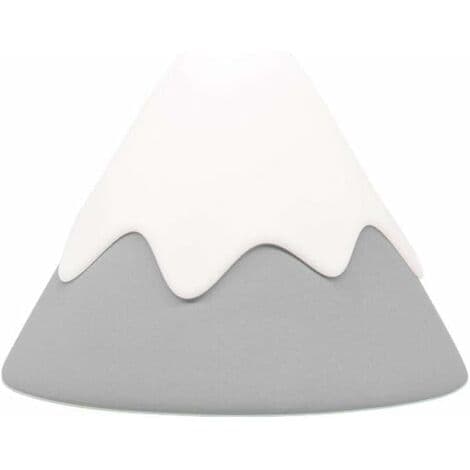 Lysegrå Touch Silikon LED Nattelys Snebjerg Lampe