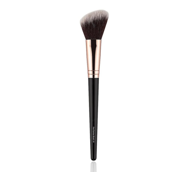 Konturborste, Premium Blush Bronzer Face Makeup Brush Kit, perfekt för kindnäsblandande konturering Classic Black