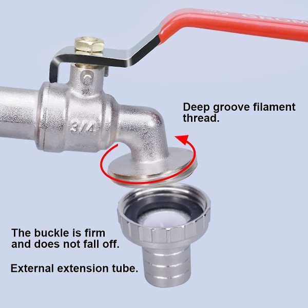 IBC Tank Adapter 1/2&quot; Gevindforbindelse, Hane 1000l Tankhane Regnvandssamler, Haneudløbsarmaturventilhane Havevandsslanger