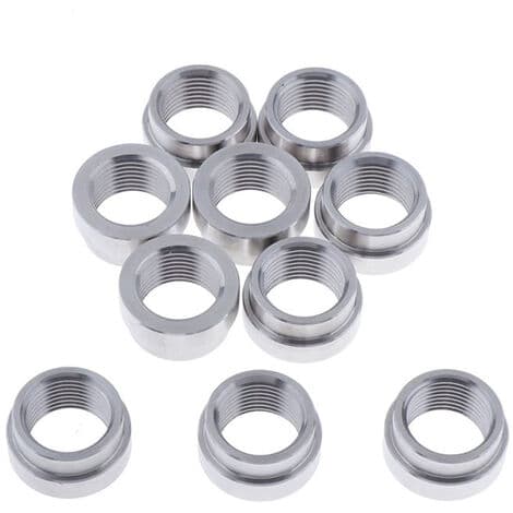 10-pack 3/8 NPT Aluminium Svetsmuttrar Lödbandssats