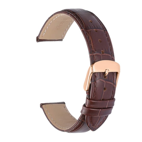 Leather watch strap Men's watch straps - Quick release strap with stainless steel buckle - Waterproof calfskin —1.9brown，Gold buckle,