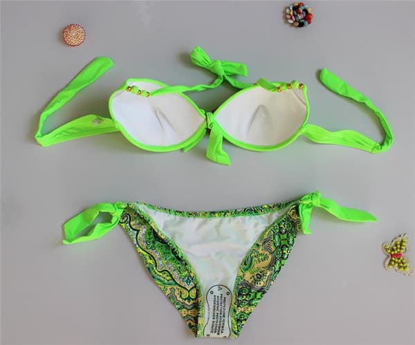 2 stk Utendørs sommerdekor bikini grønn M