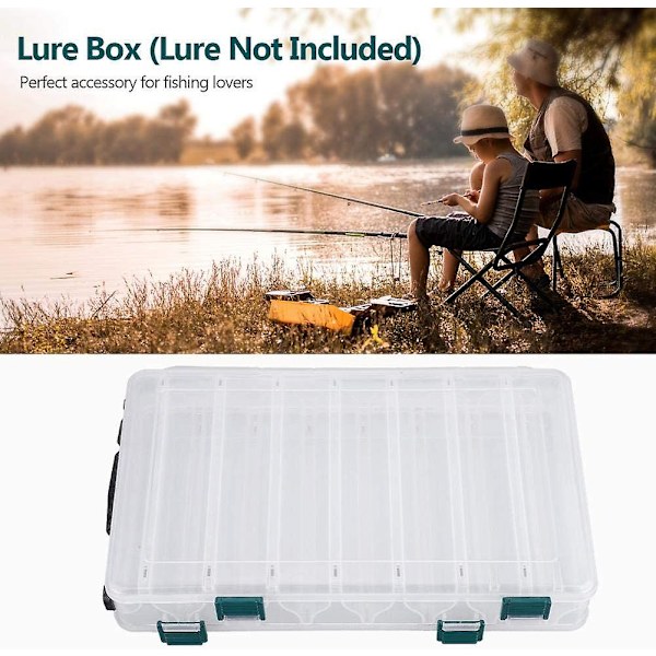 Lure Box, Lure Holder Hooks Lure Bait Opbevaringsboks Fiskeritilbehør Opbevaringsbokse Beholder Stor Kapacitet Tilbehør(14)