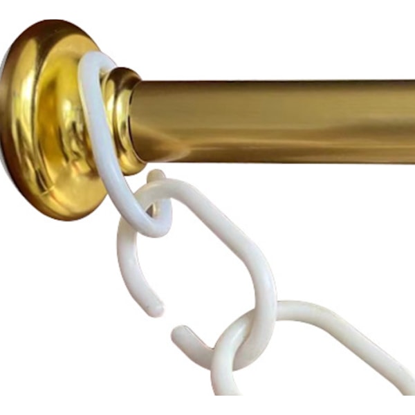 Utdragbar badrums torkställning med gyllene aluminiumstång 55-90 cm