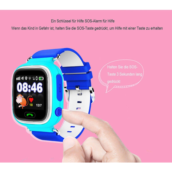 Pekskärm för barn Smart Watch GPS Positioning Anti Lost Watch