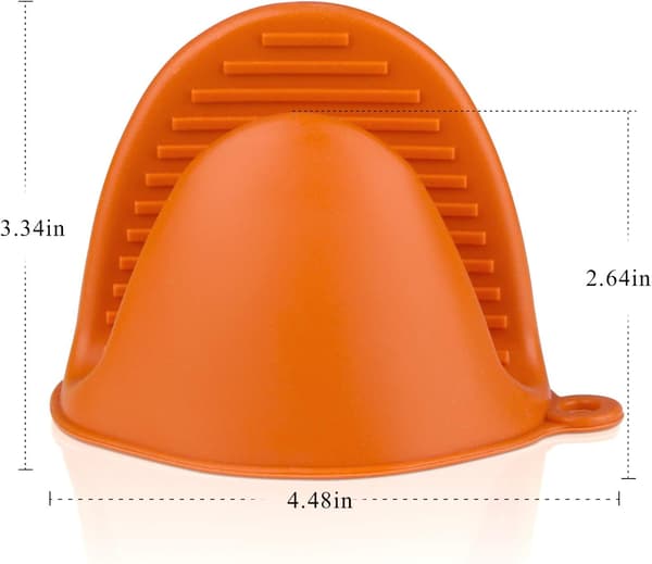 Silikone Grydelapper, 4 stk. (Grøn+Orange) Silikone Køkkengryde