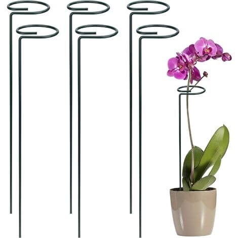 Växtstöd i Metallring, 6-pack, 40cm, för Växter, Blommor, Grönsaker