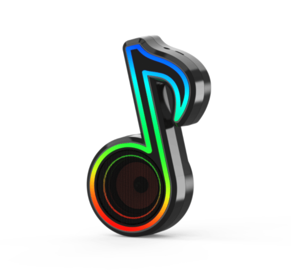Bluetooth-højttaler, lille skrivebordslyd, trådløs farverig RGB-belysning (den sorte),