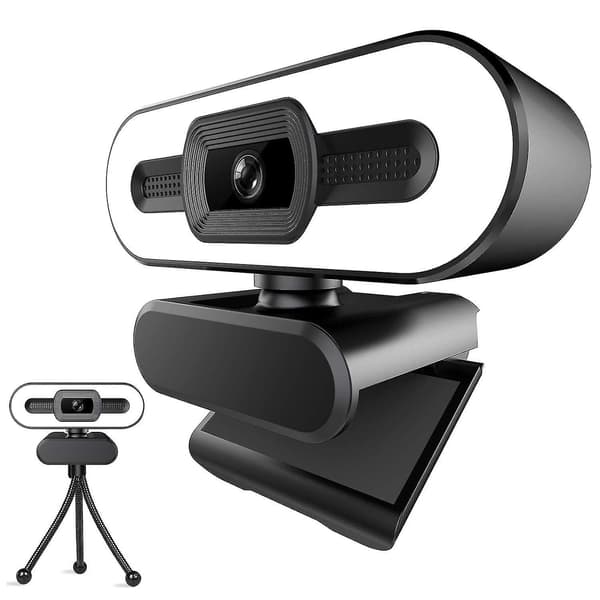 2k webkamera Full HD web USB-kamera med mikrofon for studier, chat, arbeid, live PC/bærbar/stasjonær