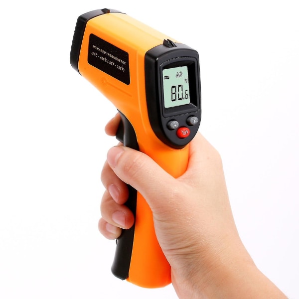 Beröringsfri digital laser infraröd termometerpistol hög låg temperatur larm -58~752 Pyrometer temperaturmätare DZY-320-YE