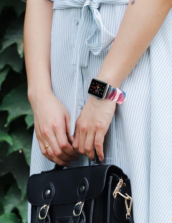 Scrunchie-rem for Apple Watch-remmer - Rem i trykt stoff