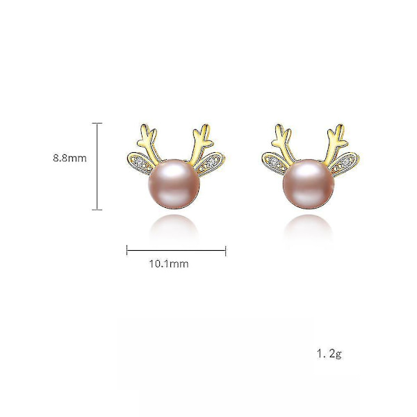 Ørestikker Små Gevir S925 Perle Ornament Øreringe Til Bold