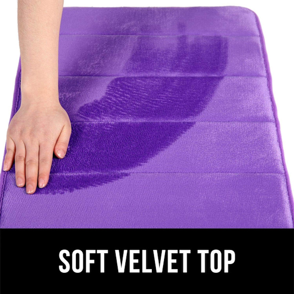 Bademåtte skridsikker absorberende bademåtte vaskbar bademåtte - 50 x 80cm (lilla),