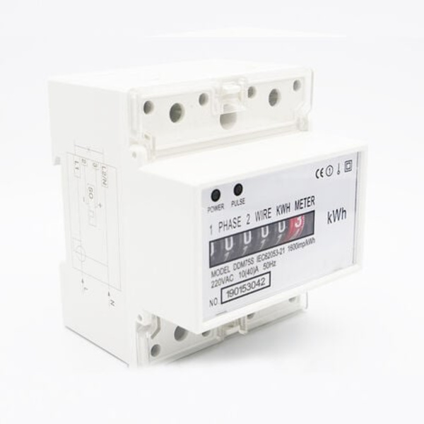DDM75S 4P enfasmeter guide rails bord