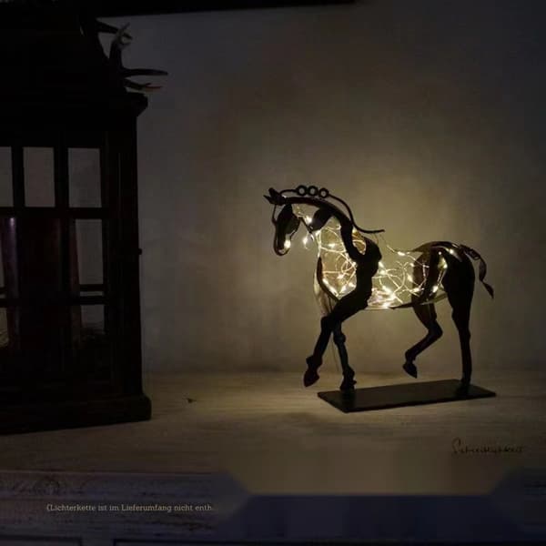 Antik Metallhästskulptur Adonis (Glow) Häststaty
