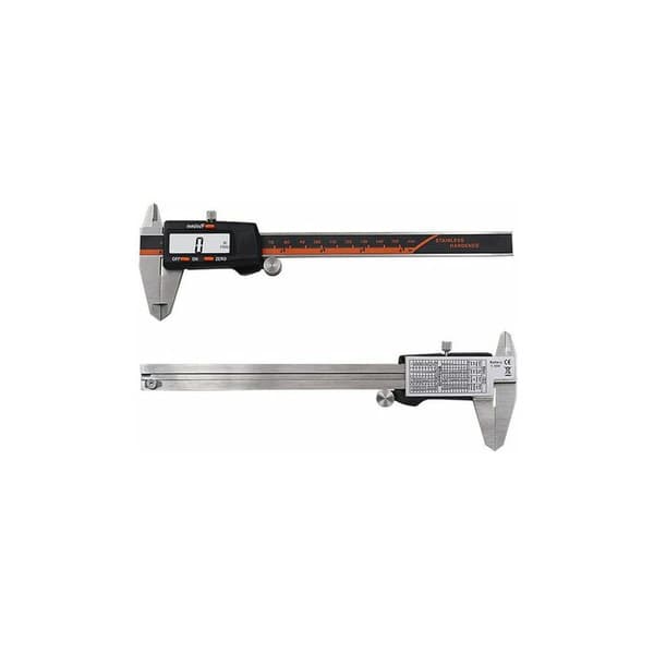 Digital caliper i rustfritt stål, LCD digital stålkaliper for verksted