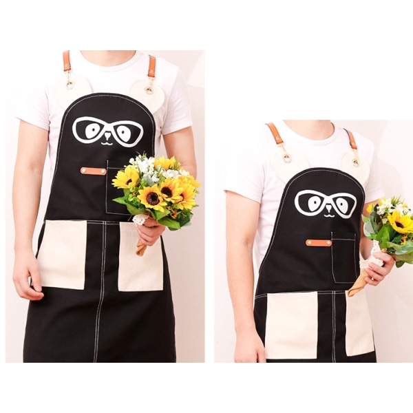 Forklæde køkken mælketebutik café barbersalon til mænd og kvinder restaurant blomsterhandler overalls børneoveralls (hvid, 47 cm),