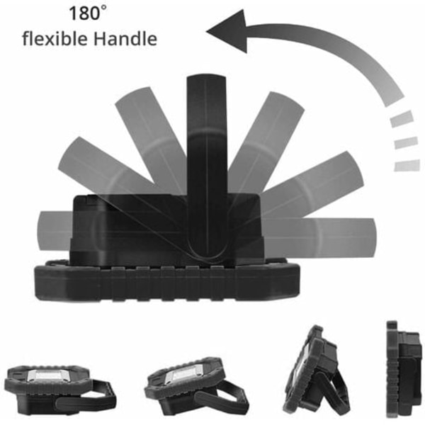 Konstruktions Spotlight, USB Genopladelig LED Arbejdslys Ultra Lys Vandafvisende IP65 med Stativ til Camping, Fiskeri, Arbejde