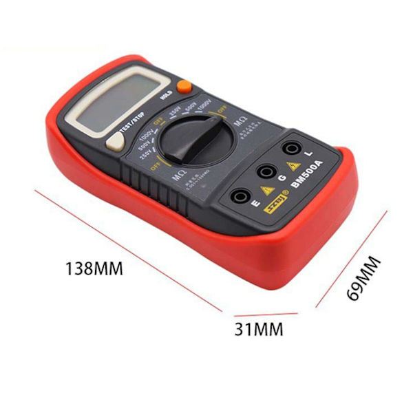 Bm500a 1000v 1999m Digital Isolertester Meter Megohmmeter Megger Fk Fk