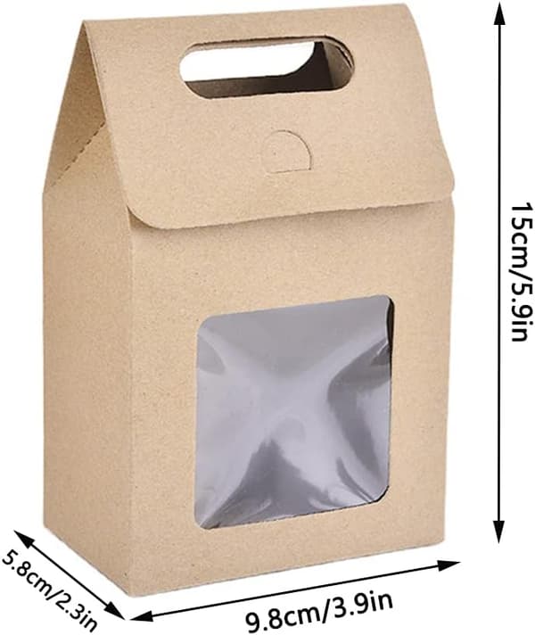 2 Stycken Presentpåse, Presentpapperspåse, Presentpåse med Fönster, Present