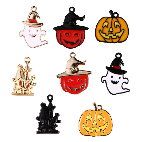 8 st Creative Chain Ornaments Gör-det-själv smycken Tillbehör Halloween Hängen Nyckelring Hängningar för väska Party Chain