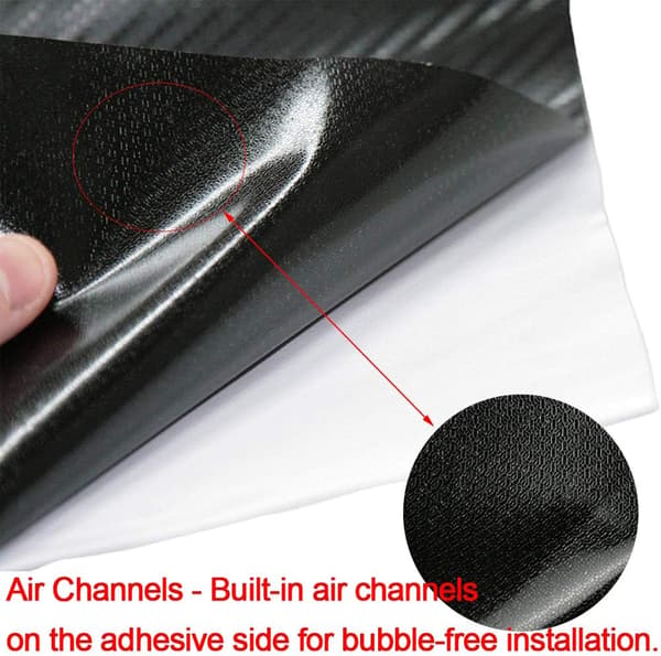 1 rulle (5CM*10M) 3D Bil Kolfiber Dekaler Högglansig Kolfiber