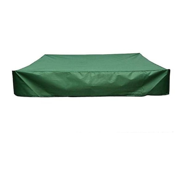 Dammtät cover med dragsko, fyrkantig presenning i Oxfordtyg för sandlåda, pool, trädgård eller gårdsgrönt, 120*120 cm