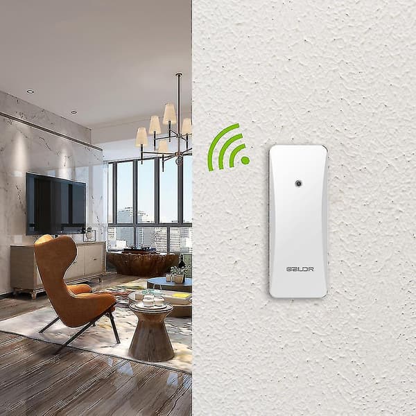 Vejrstationssender Trådløs Udendørs Temperatursensor Sort Til Hjemme Vejrstationer Receiver