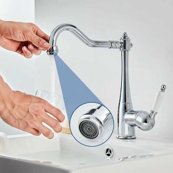 Elegant köksblandare diskho mixer kran hög pip 360° rotation retro krom mässing köksblandare
