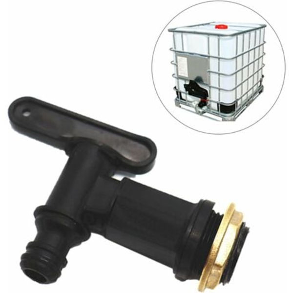Hane Tank 1000l, Hane Plast Vandtank Hane Til Regnvandssamler, 3/4\" Hane Adapter Samlere Hane Til I