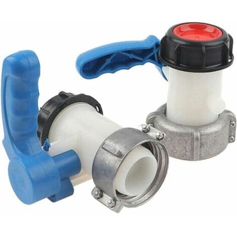 Reserve sommerfugleventil til IBC-tank op til 1000 L eller cisterne, med adapter til DN50 flange (75 mm, aluminium)