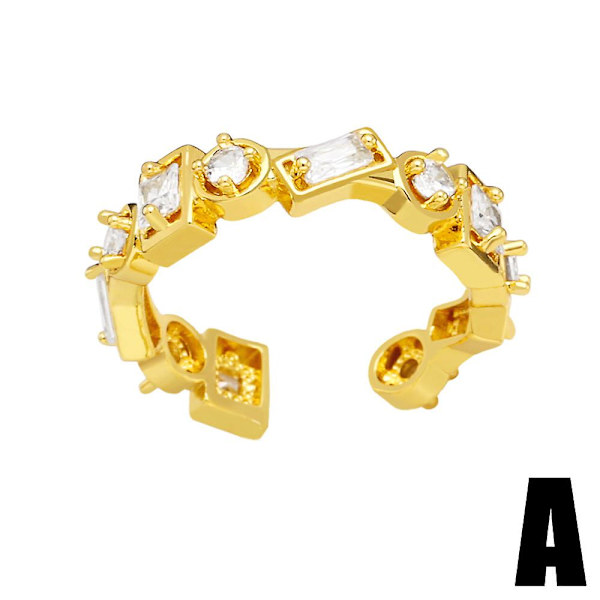 Ring Vintage Zirkon Justerbar Mode Smycke Ac10610 B