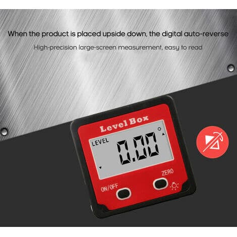 Digital vaterpas vinkelmåler inklinometer, til tømrerarbejde / byggeri / bilindustrien