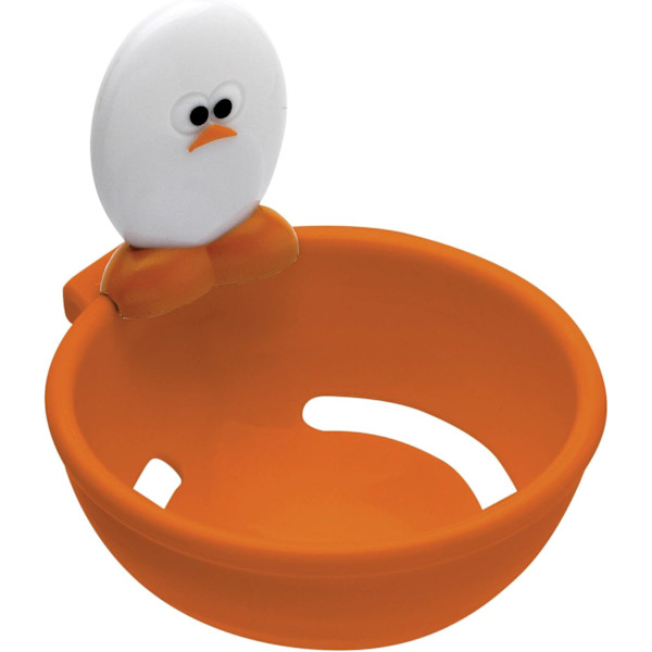 1 köksredskap äggseparator, orange/vit