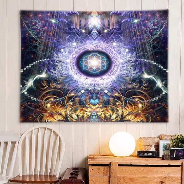200x150cm Seinävaate, Mandala Seinävaate, Meditaatio Seinävaate
